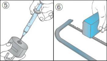 Lubrificare con olio di vaselina